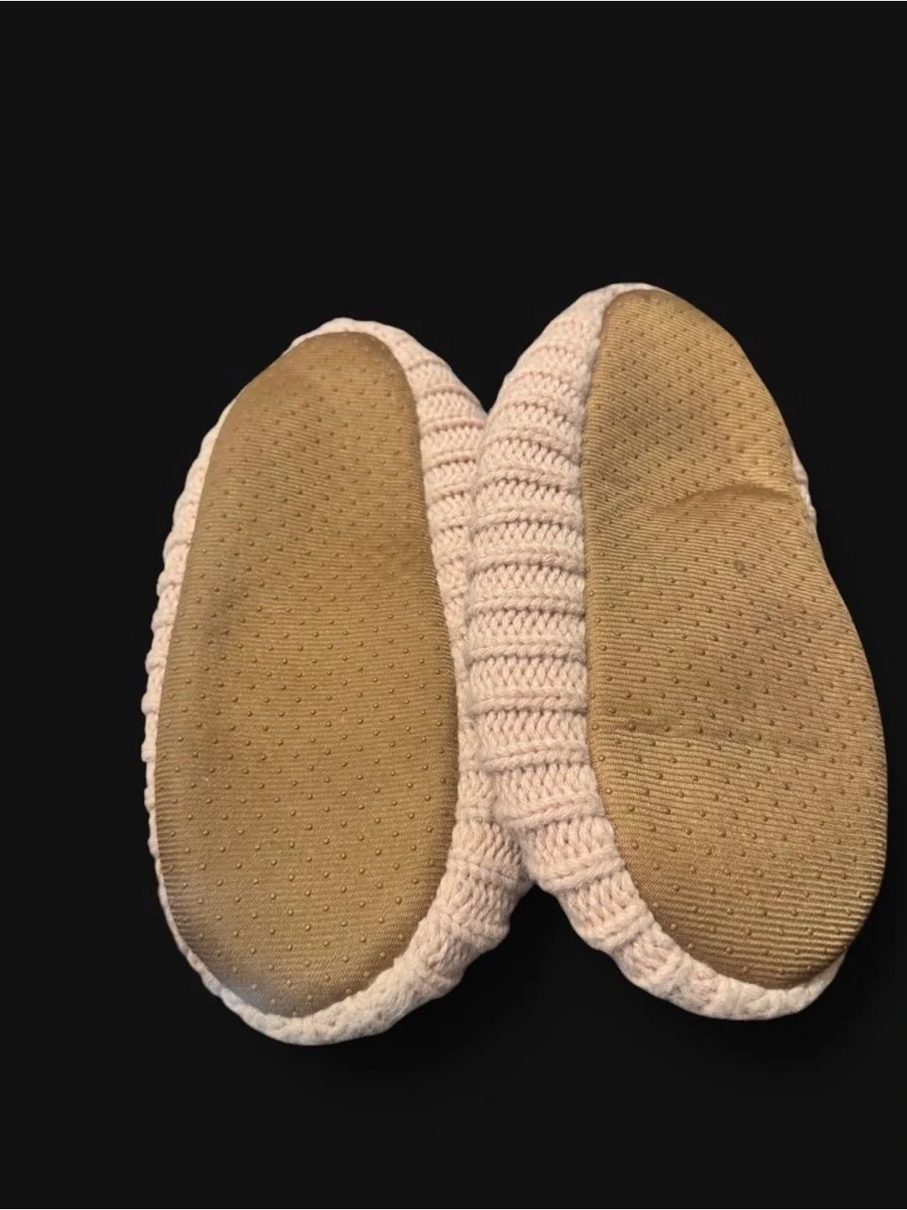 GaaHuu Pink Cable Knit Sherpa Memory Foam Slippers Size 7.5